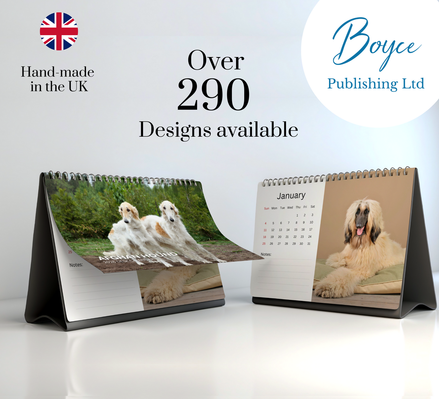 Afghan Hound Desk Calendar 2026-2027