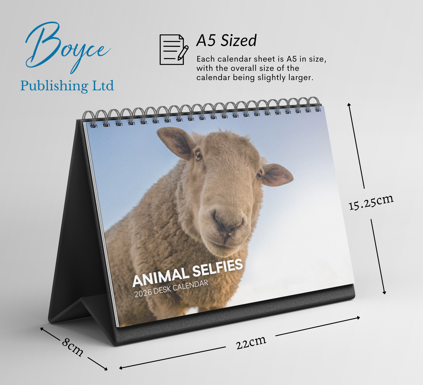 Animal Selfies Desk Calendar 2026-2027