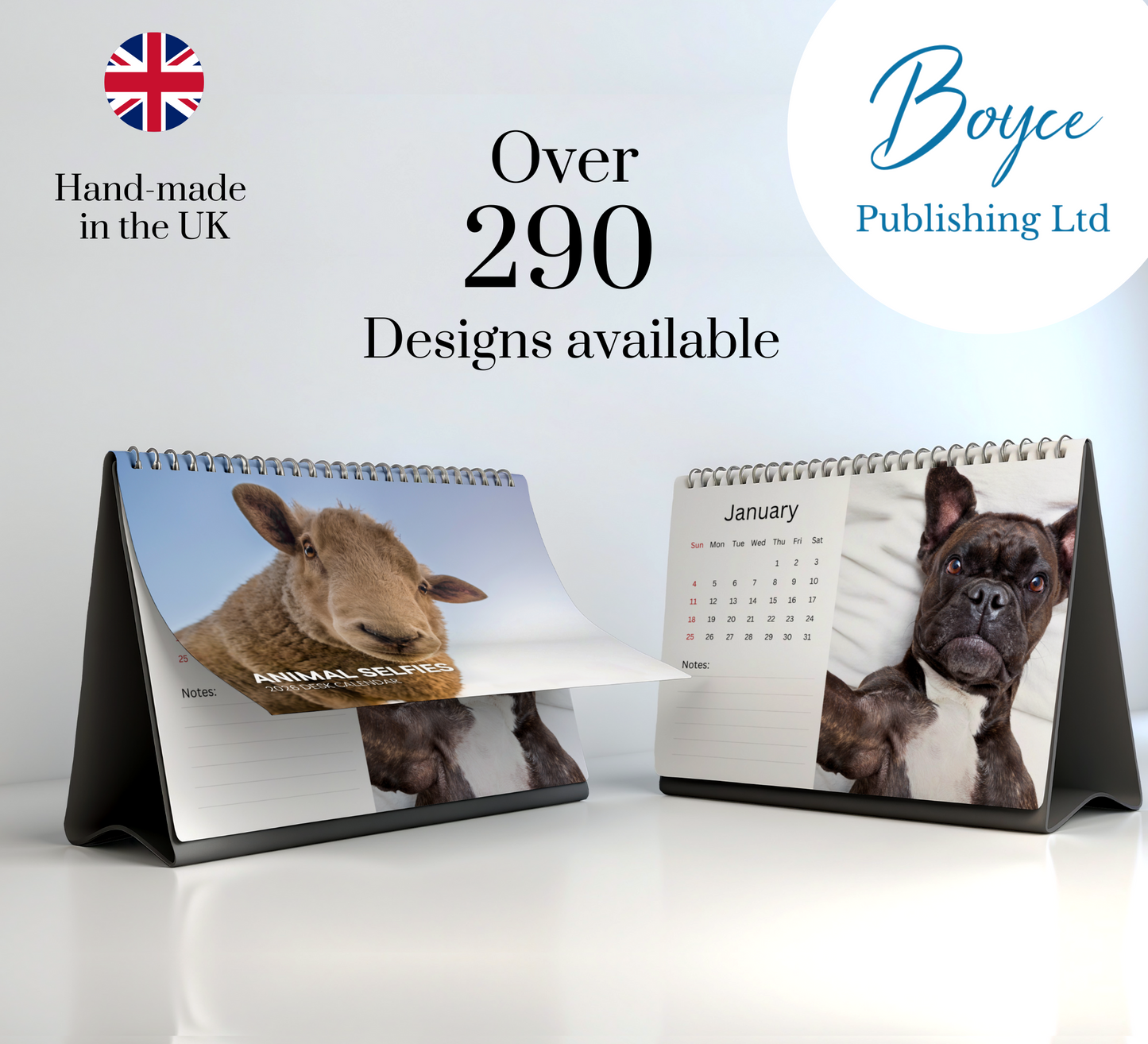 Animal Selfies Desk Calendar 2026-2027