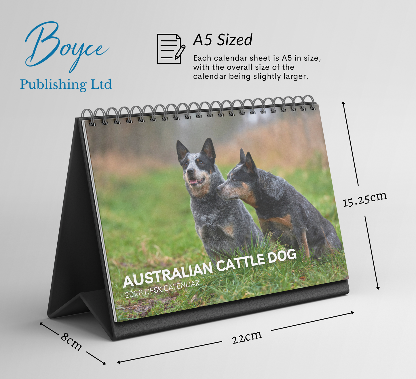 Australian Cattle Dog Desk Calendar 2026-2027