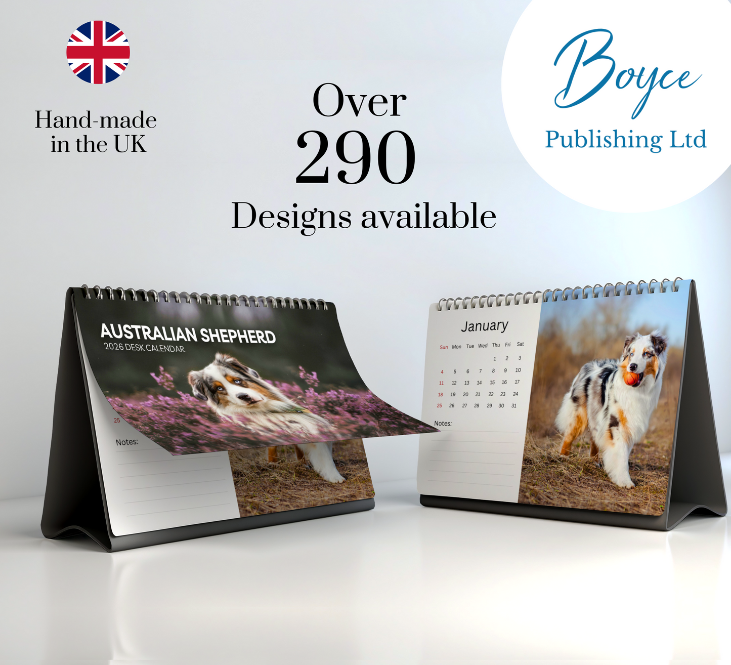 Australian Shepherd Desk Calendar 2026-2027