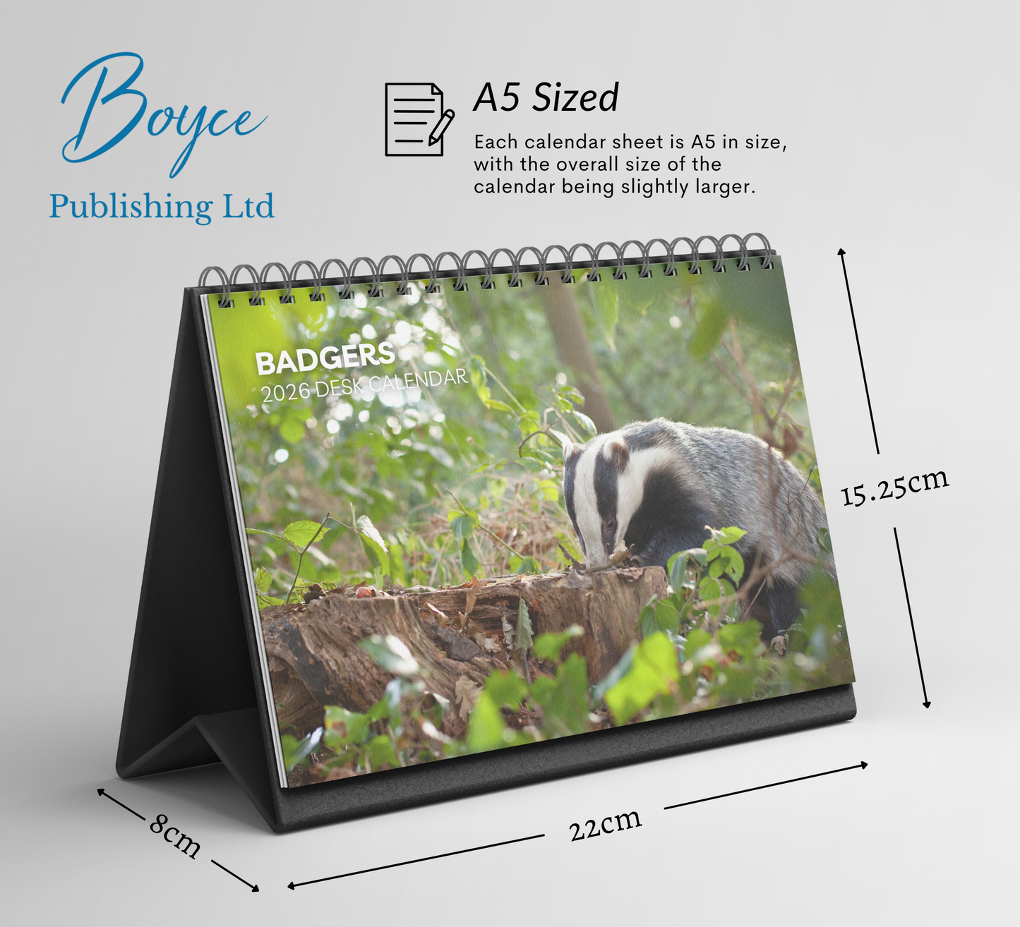 Badger Desk Calendar 2026-2027