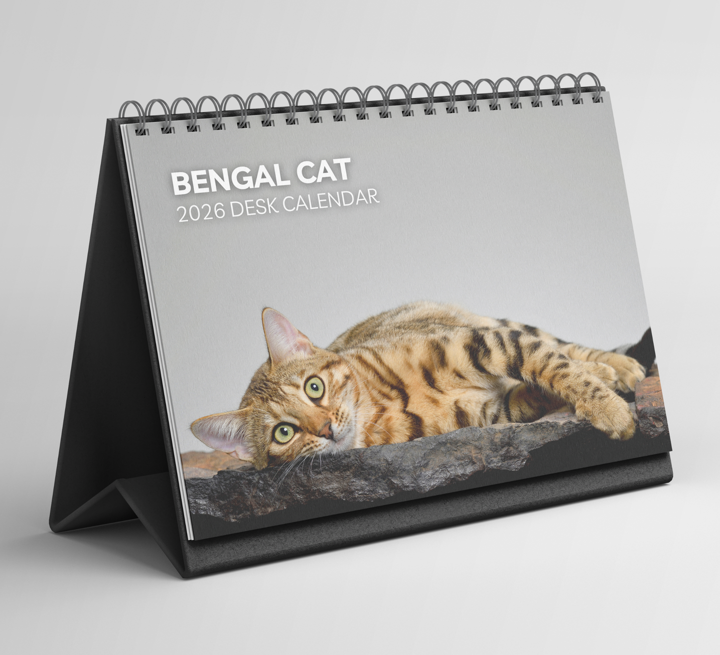 Bengal Cat Desk Calendar 2026-2027