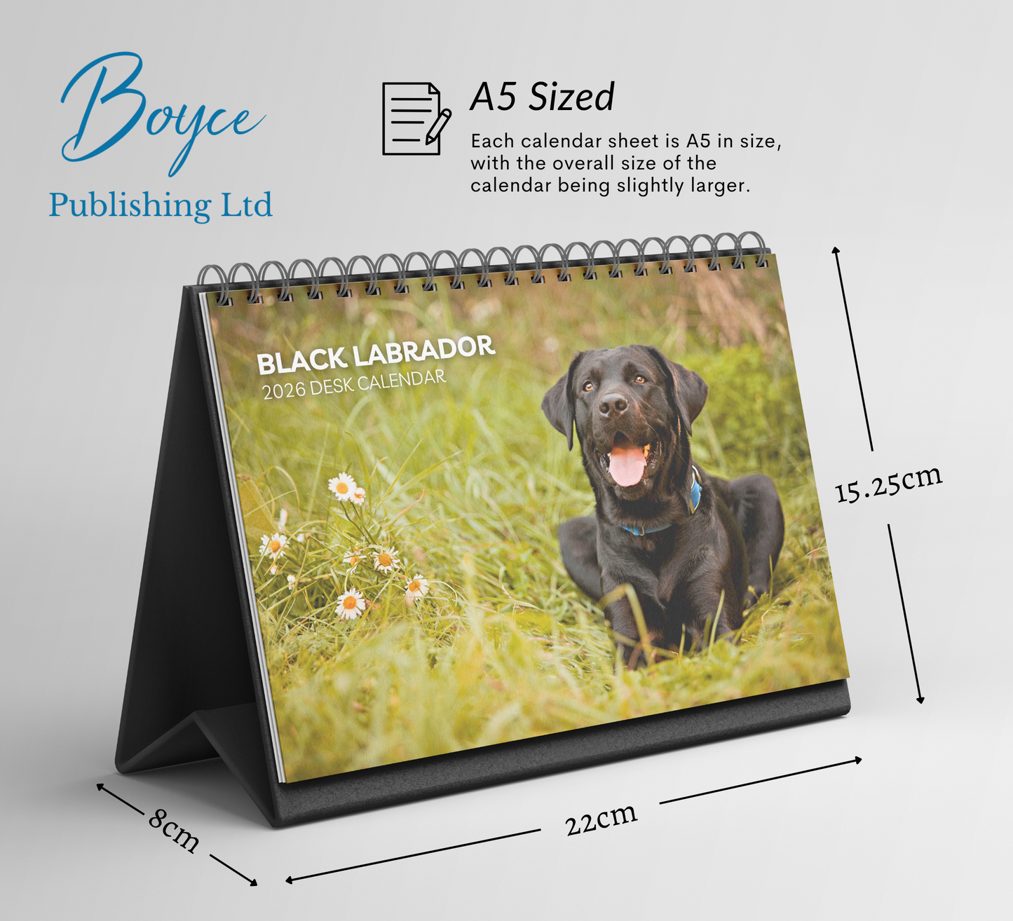 Black Labrador Desk Calendar 2026-2027