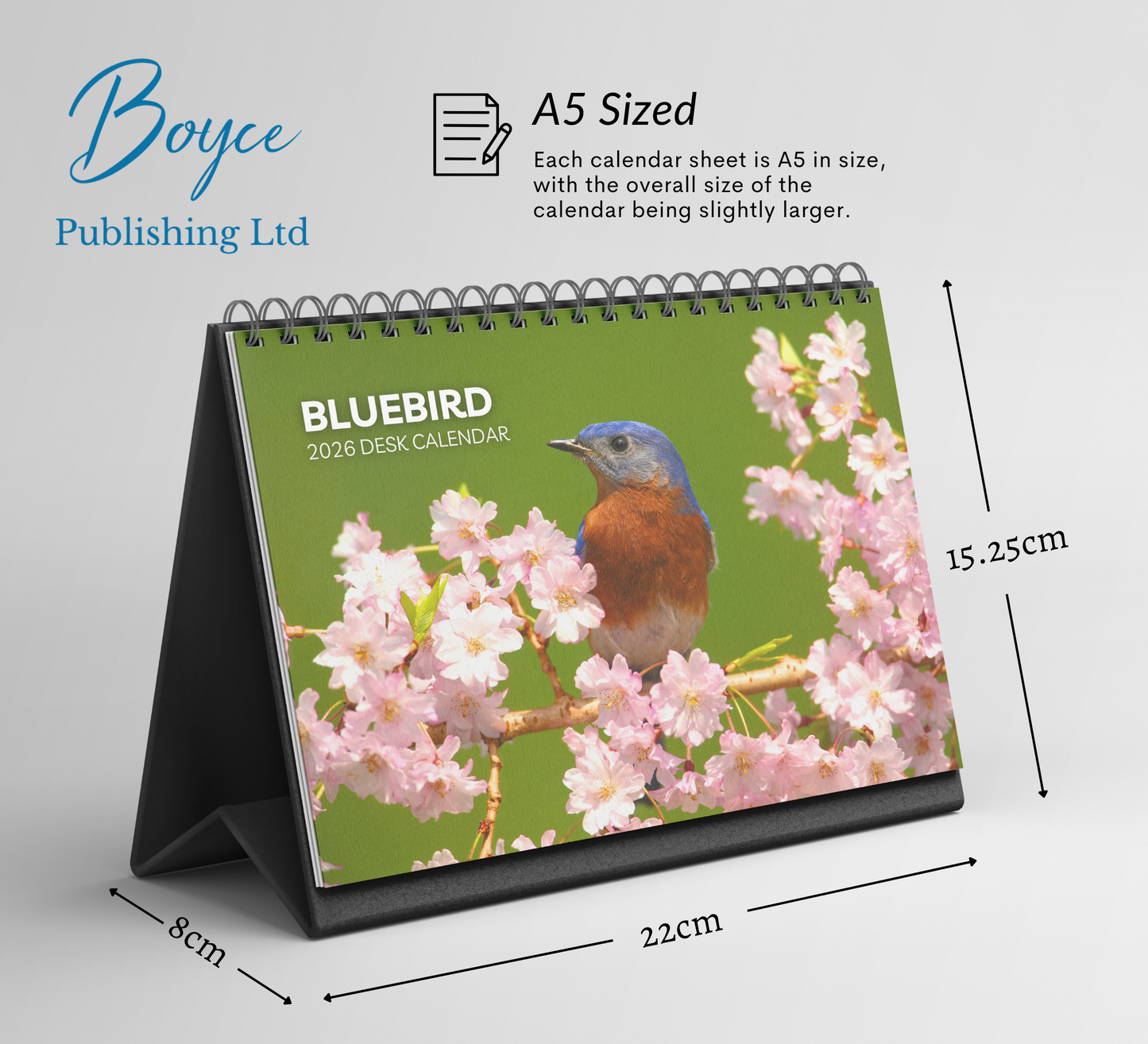 Bluebird Desk Calendar 2026-2027