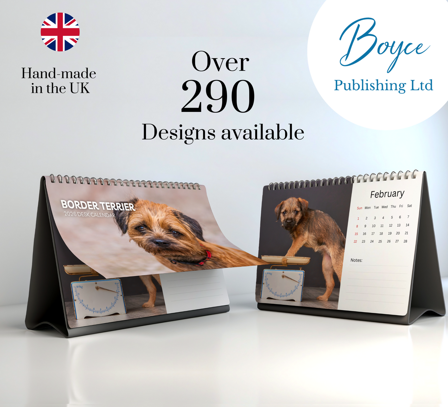 Border Terrier Desk Calendar 2026-2027