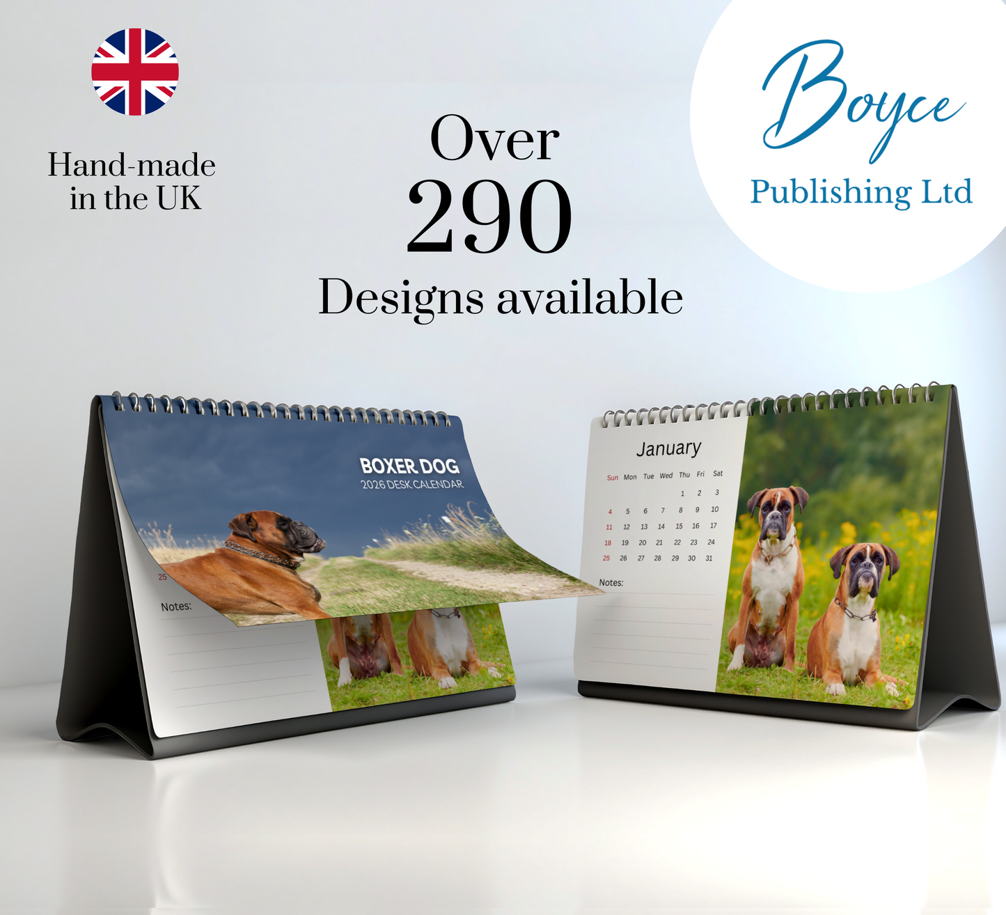 Boxer Dog Desk Calendar 2026-2027