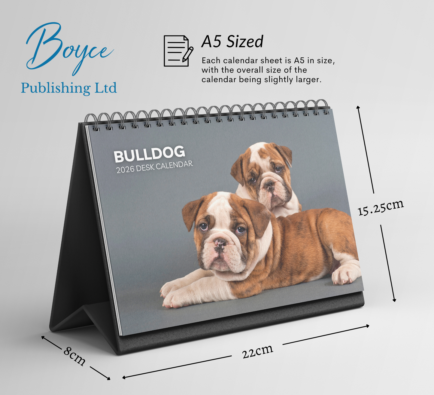 Bulldog Desk Calendar 2026-2027