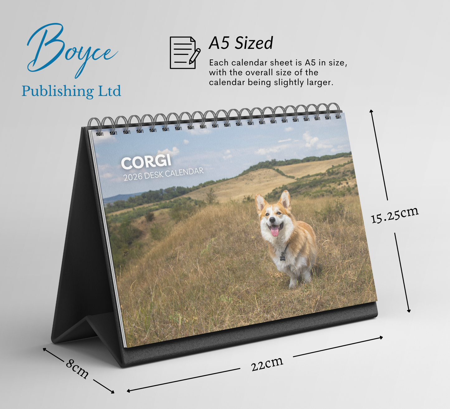 Corgi Desk Calendar 2026-2027