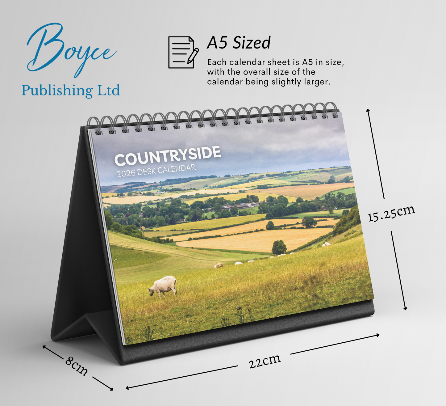 Countryside Desk Calendar 2026-2027