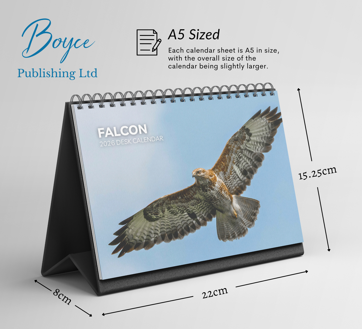 Falcon Desk Calendar 2026-2027