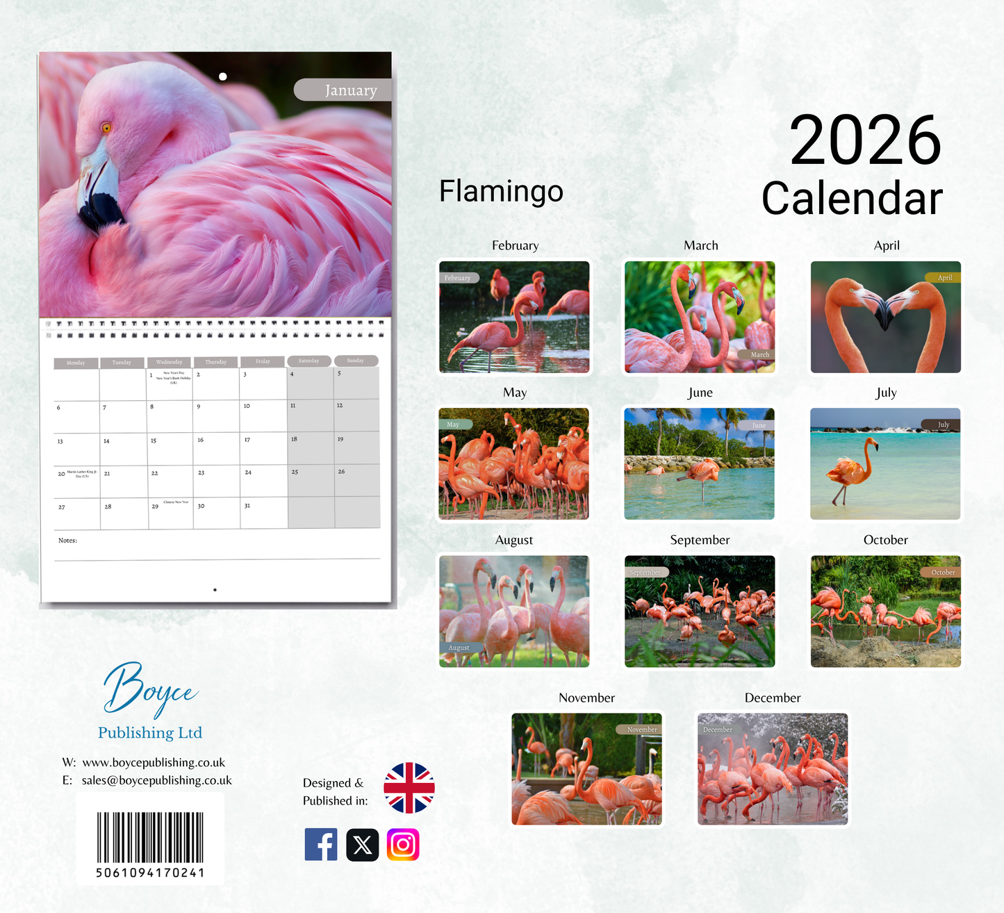 Flamingo Calendar 2026