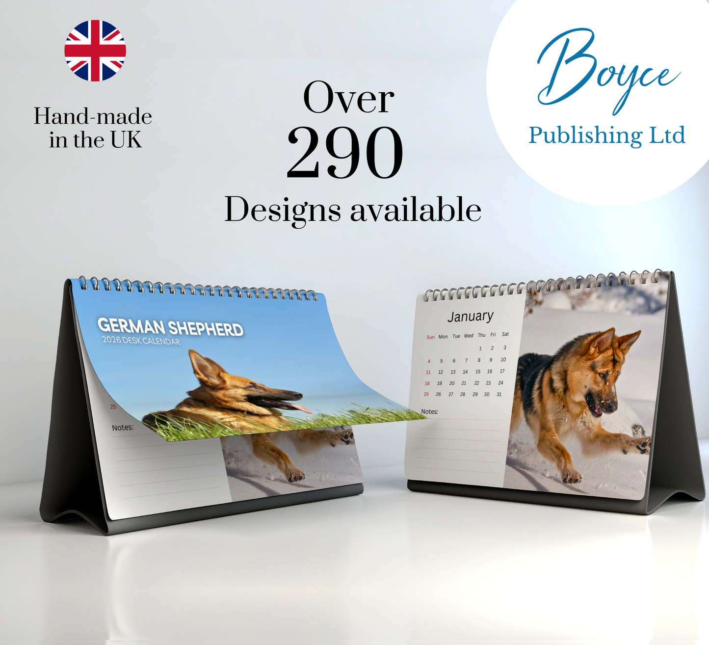 German Shepherd Desk Calendar 2026-2027