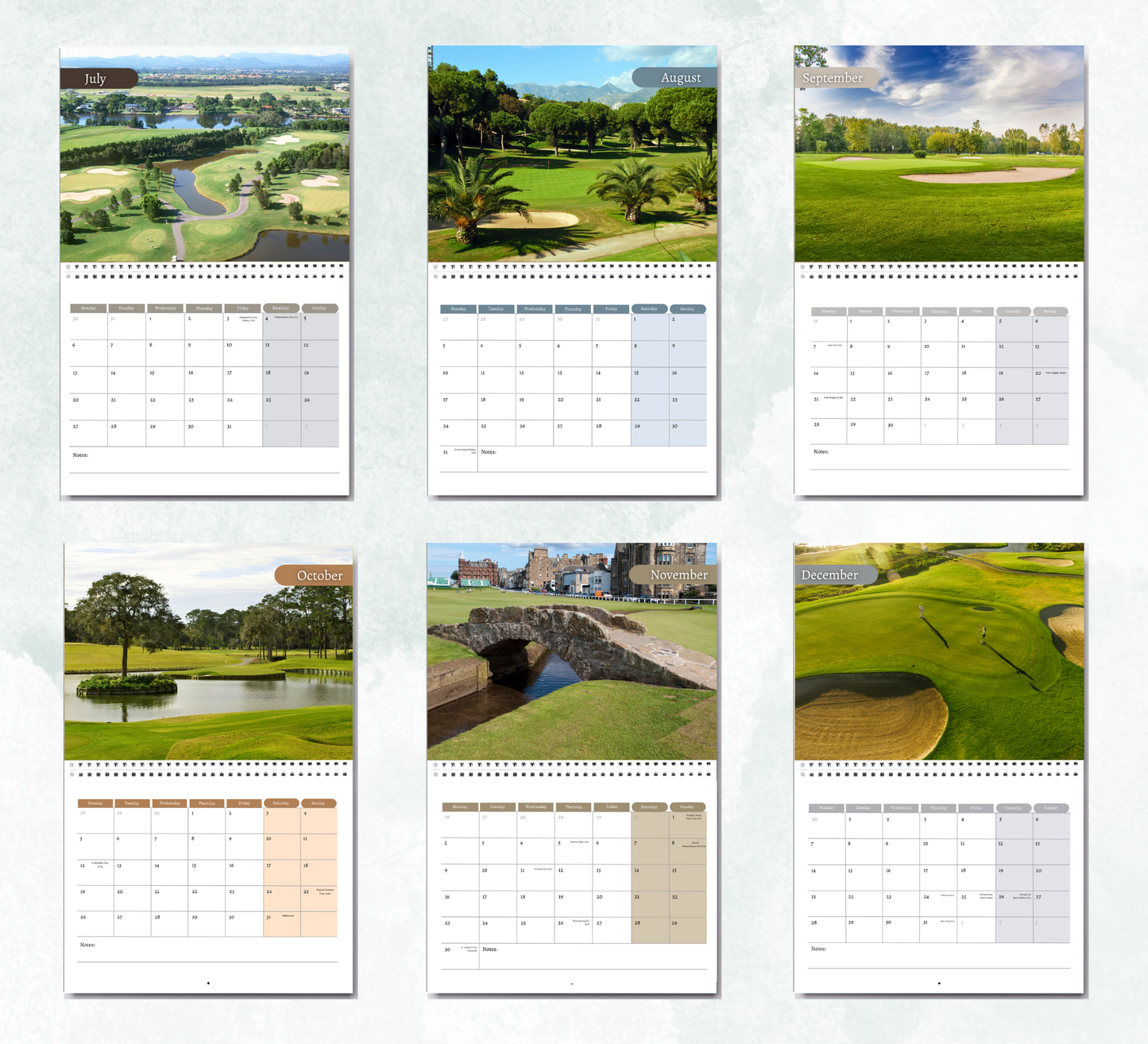 Golf Calendar 2026