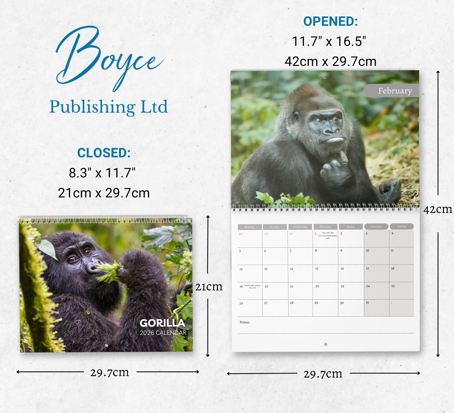 Gorilla Calendar 2026