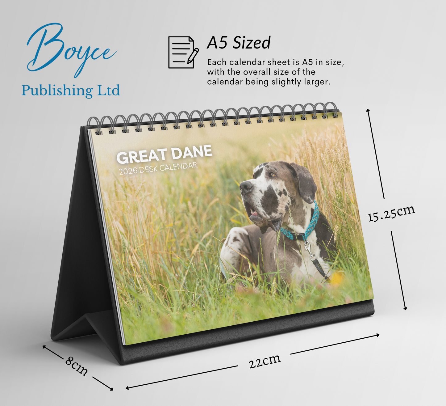 Great Dane Desk Calendar 2026-2027