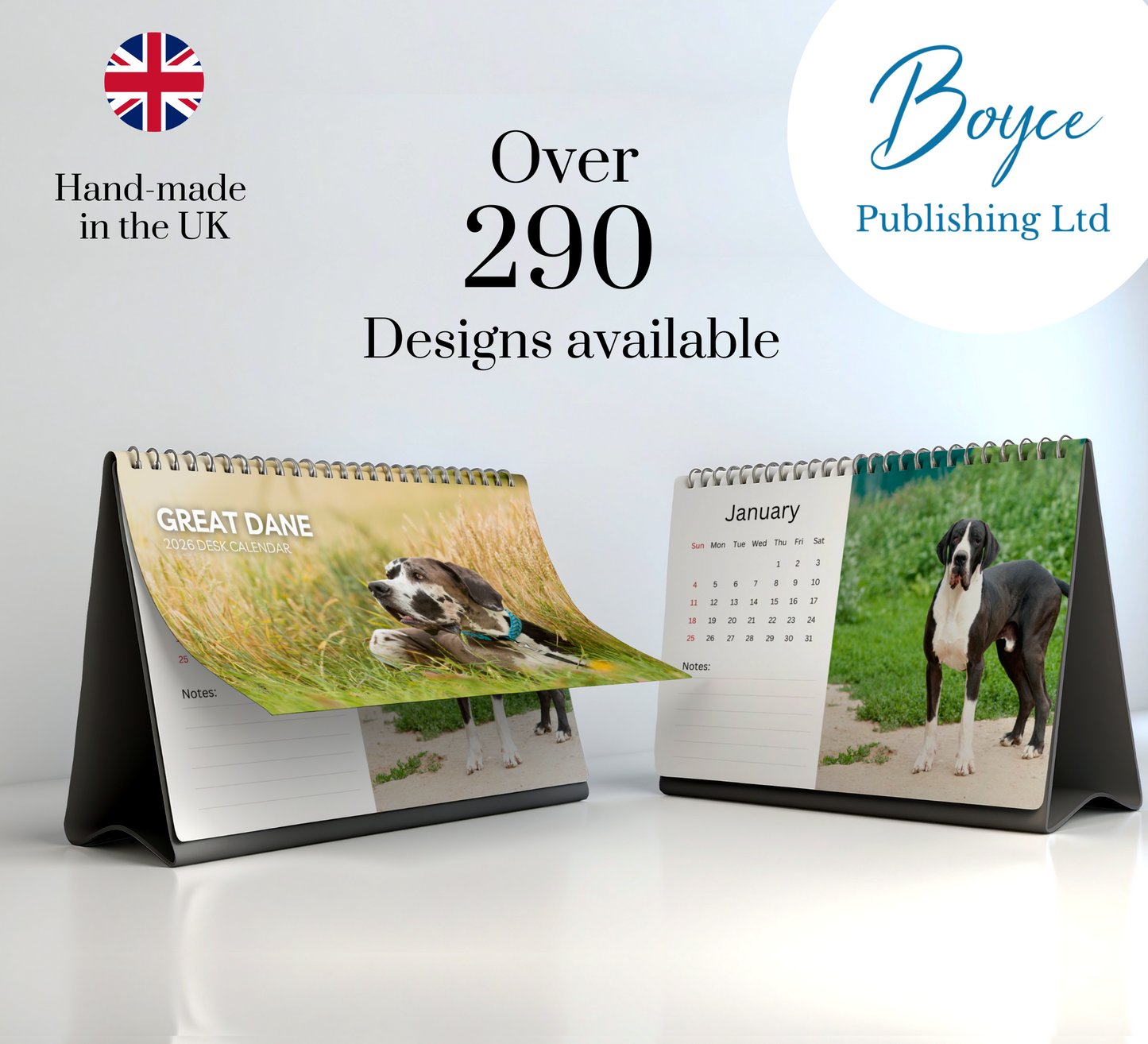 Great Dane Desk Calendar 2026-2027