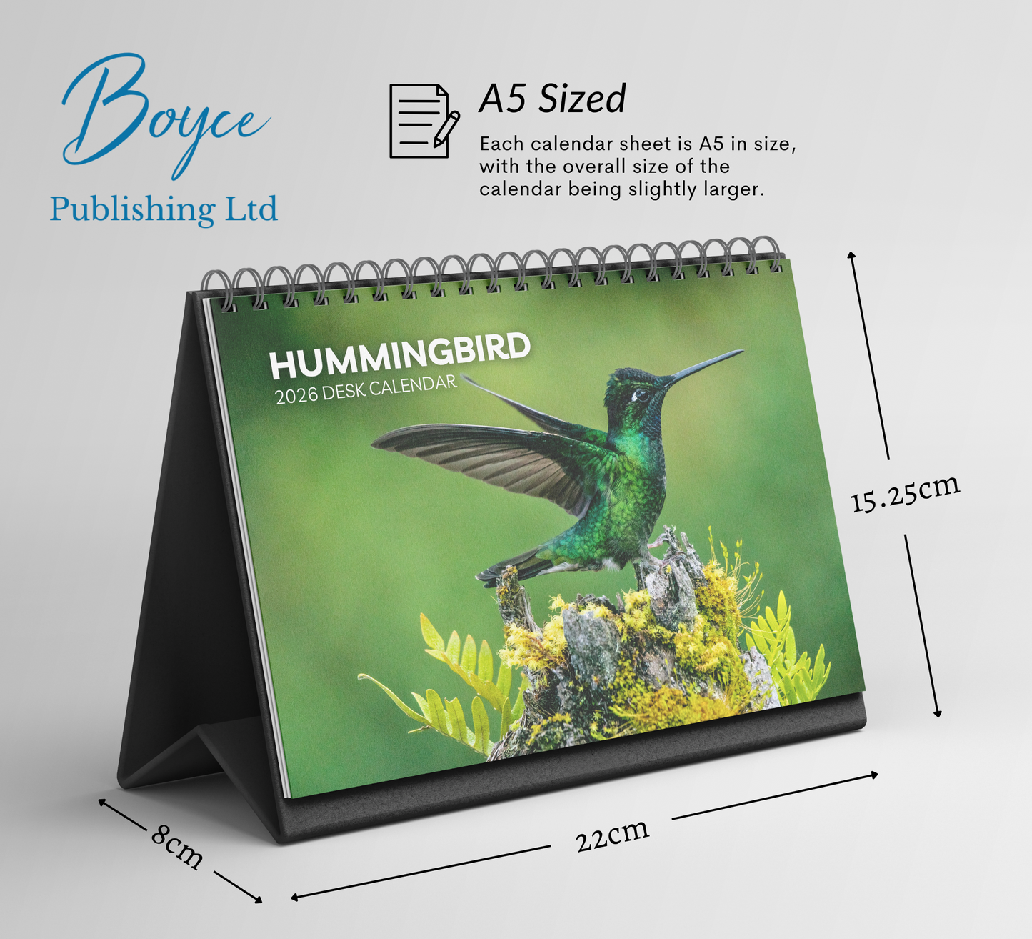 Hummingbird Desk Calendar 2026-2027