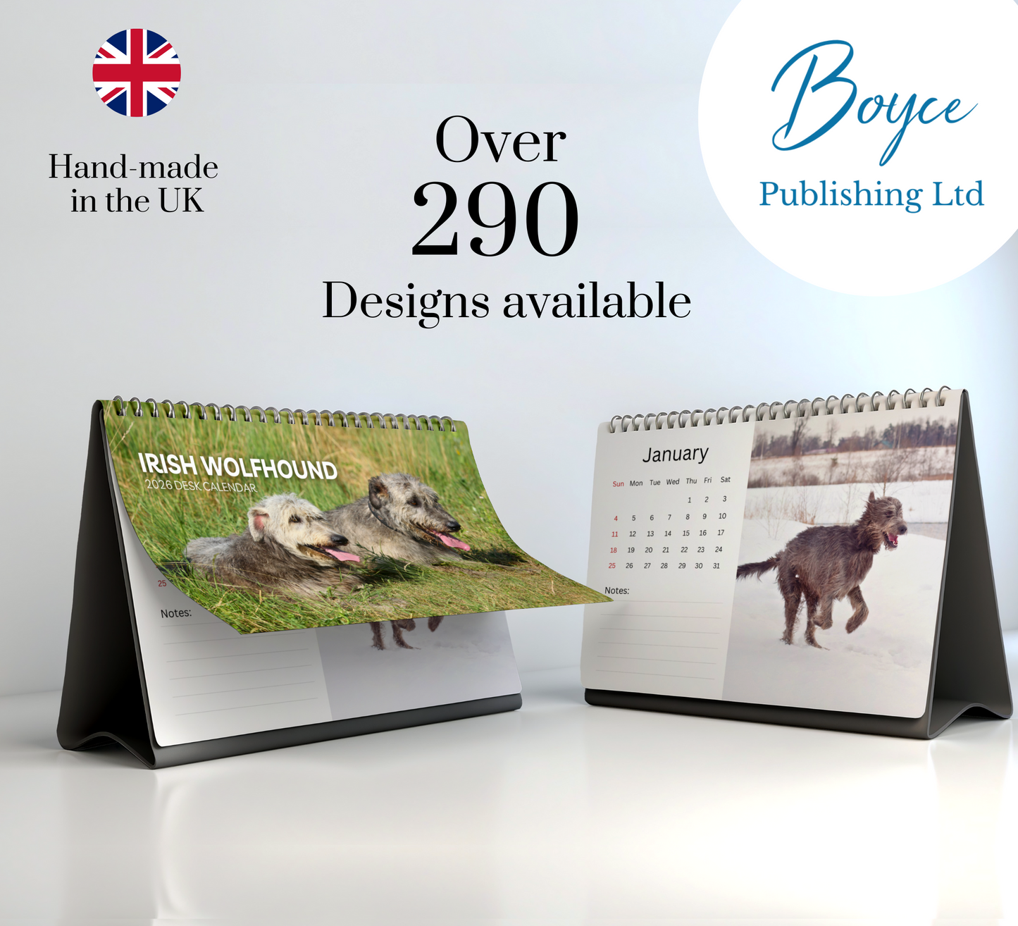 Irish Wolfhound Desk Calendar 2026-2027