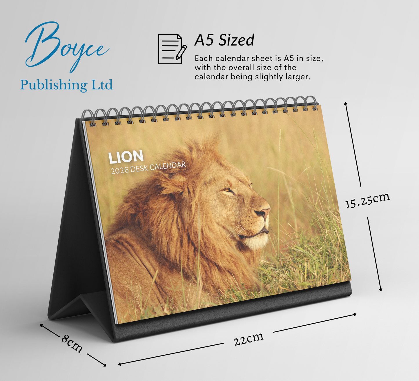 Lion Desk Calendar 2026-2027