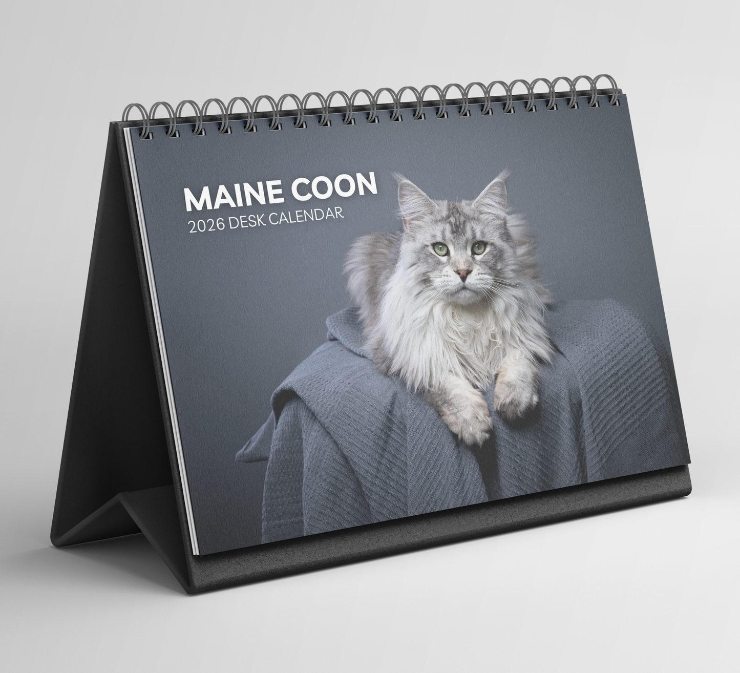 Maine Coon Desk Calendar 2026-2027