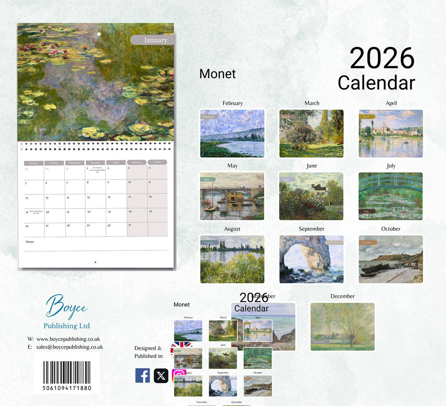 Monet Calendar 2026
