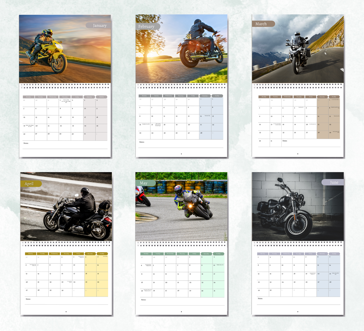 Motorbikes Calendar 2026