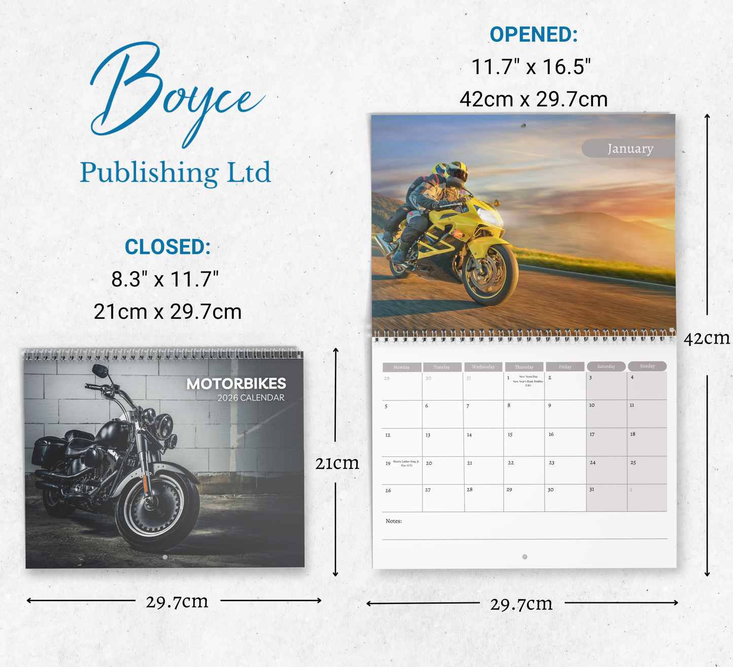 Motorbikes Calendar 2026