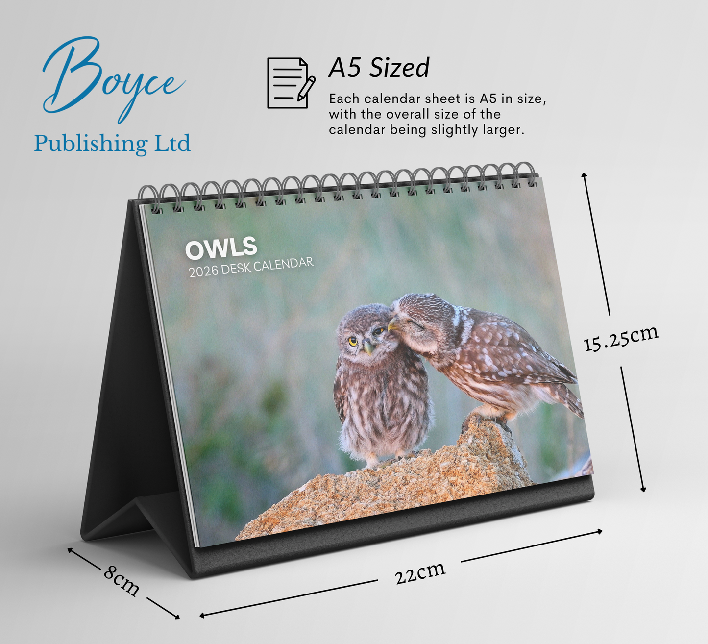 Owl Desk Calendar 2026-2027
