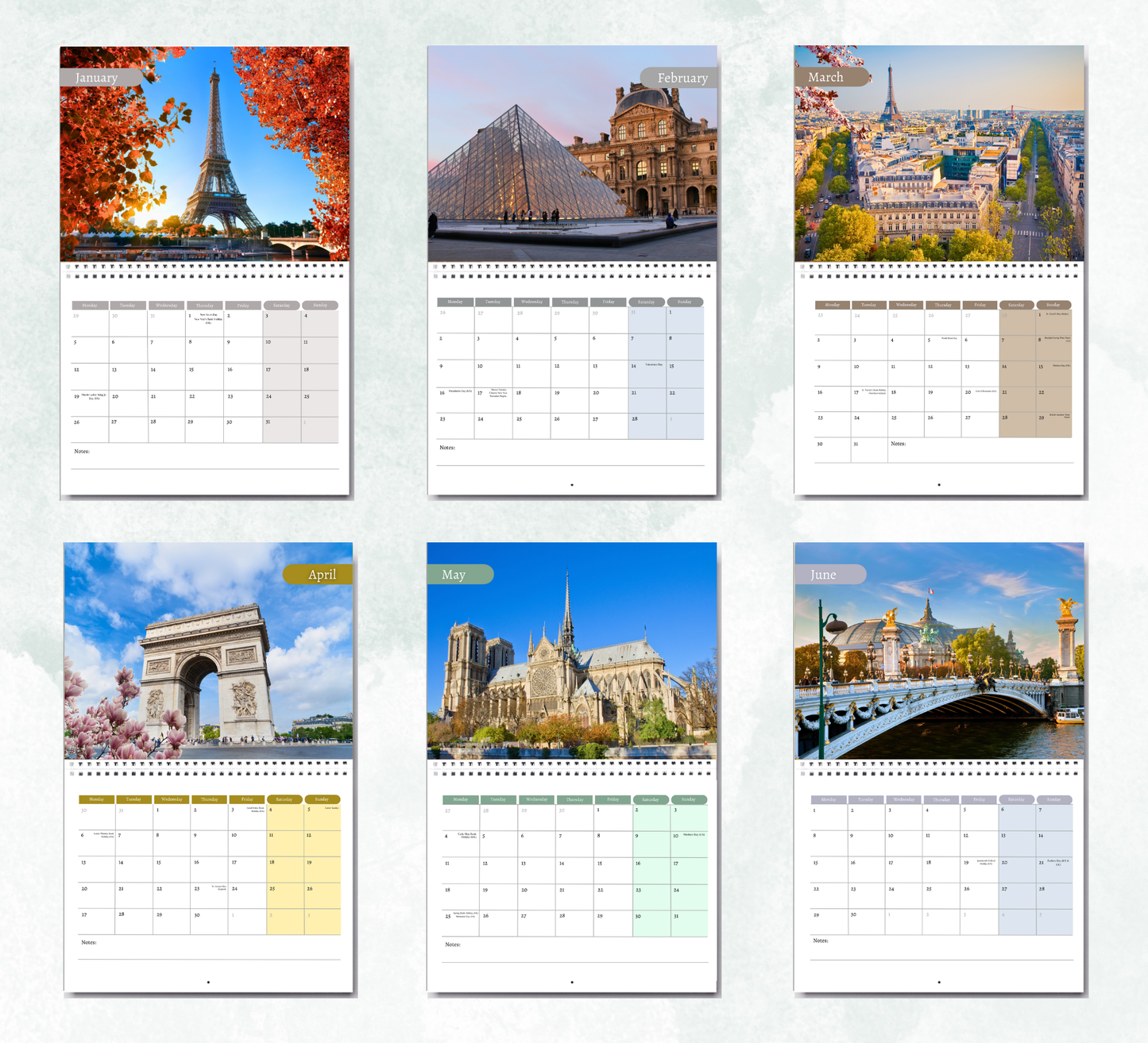 Paris Calendar 2026