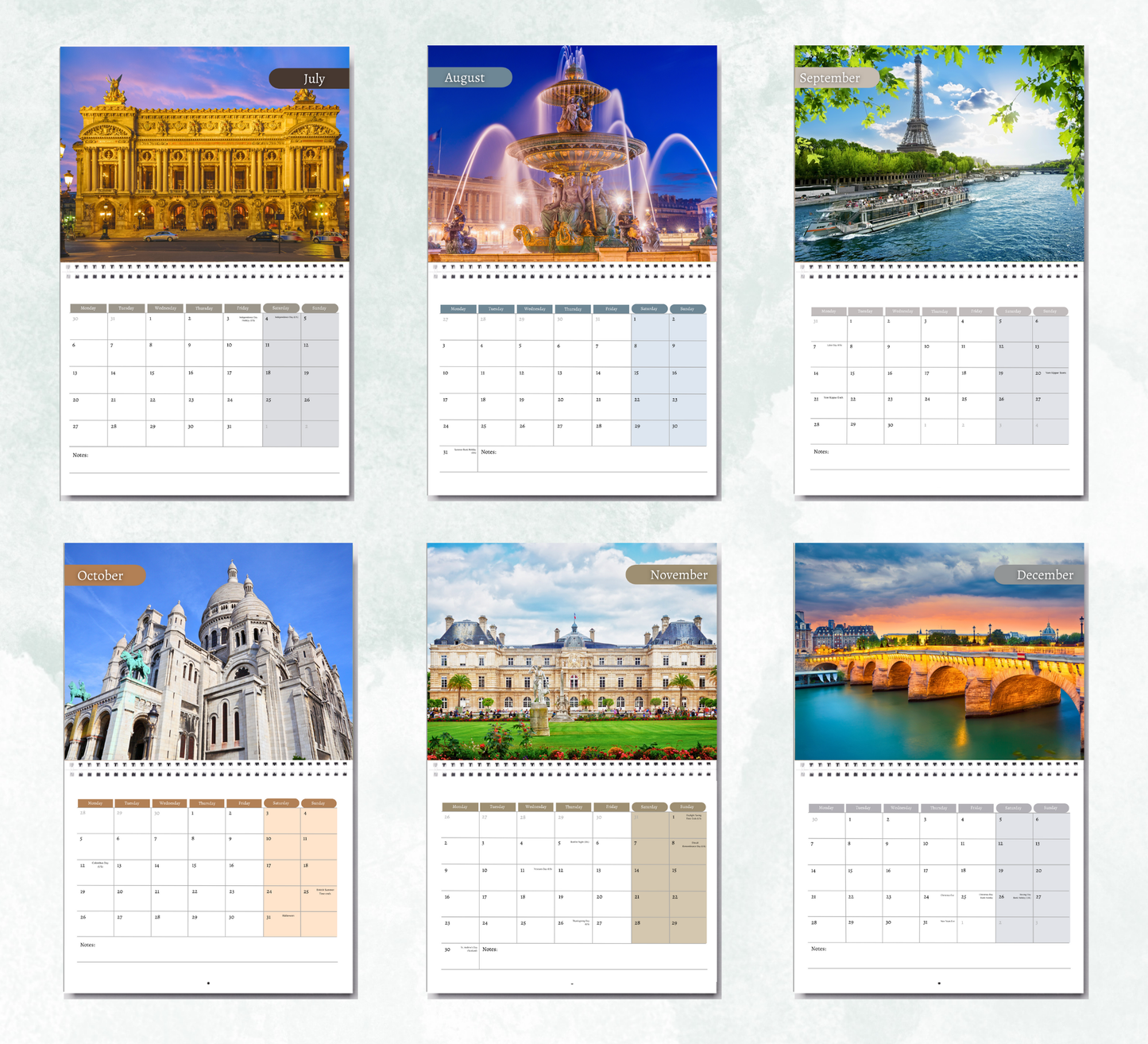 Paris Calendar 2026