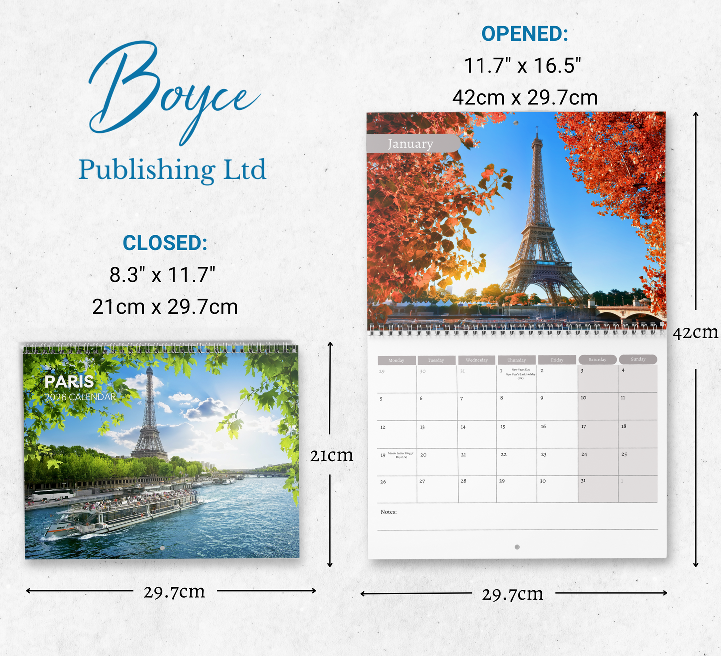 Paris Calendar 2026