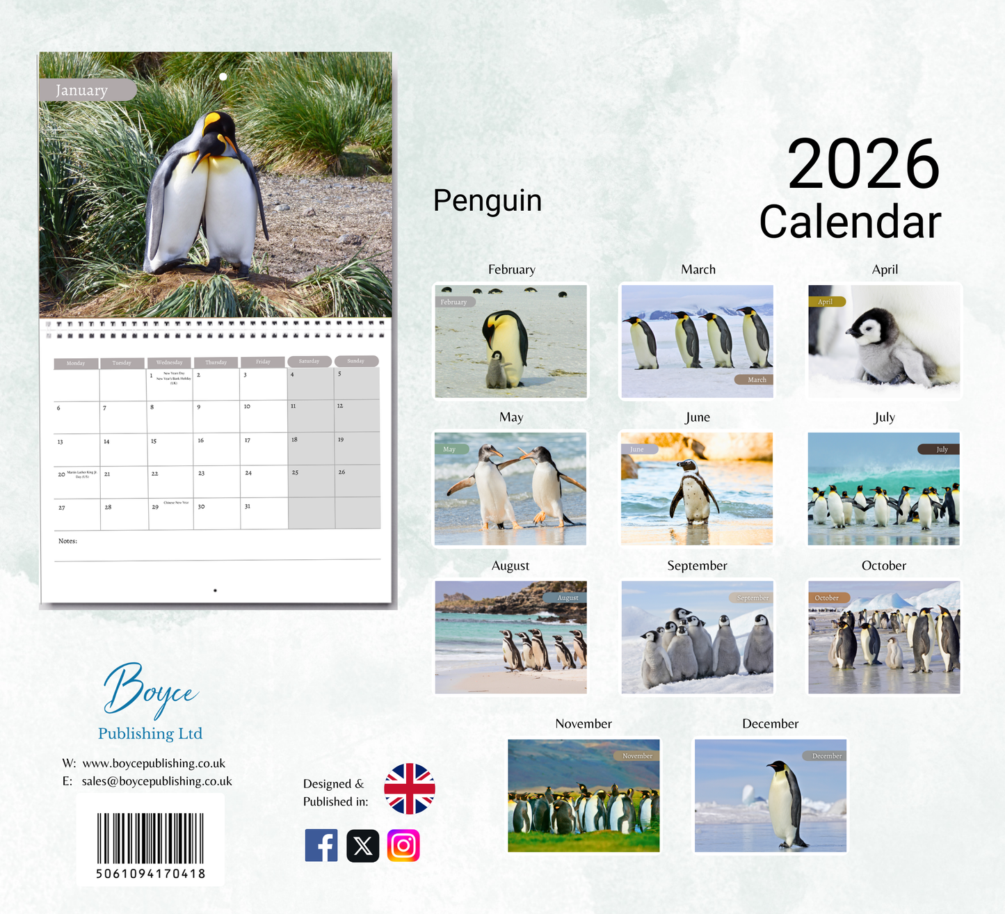Penguin Calendar 2026