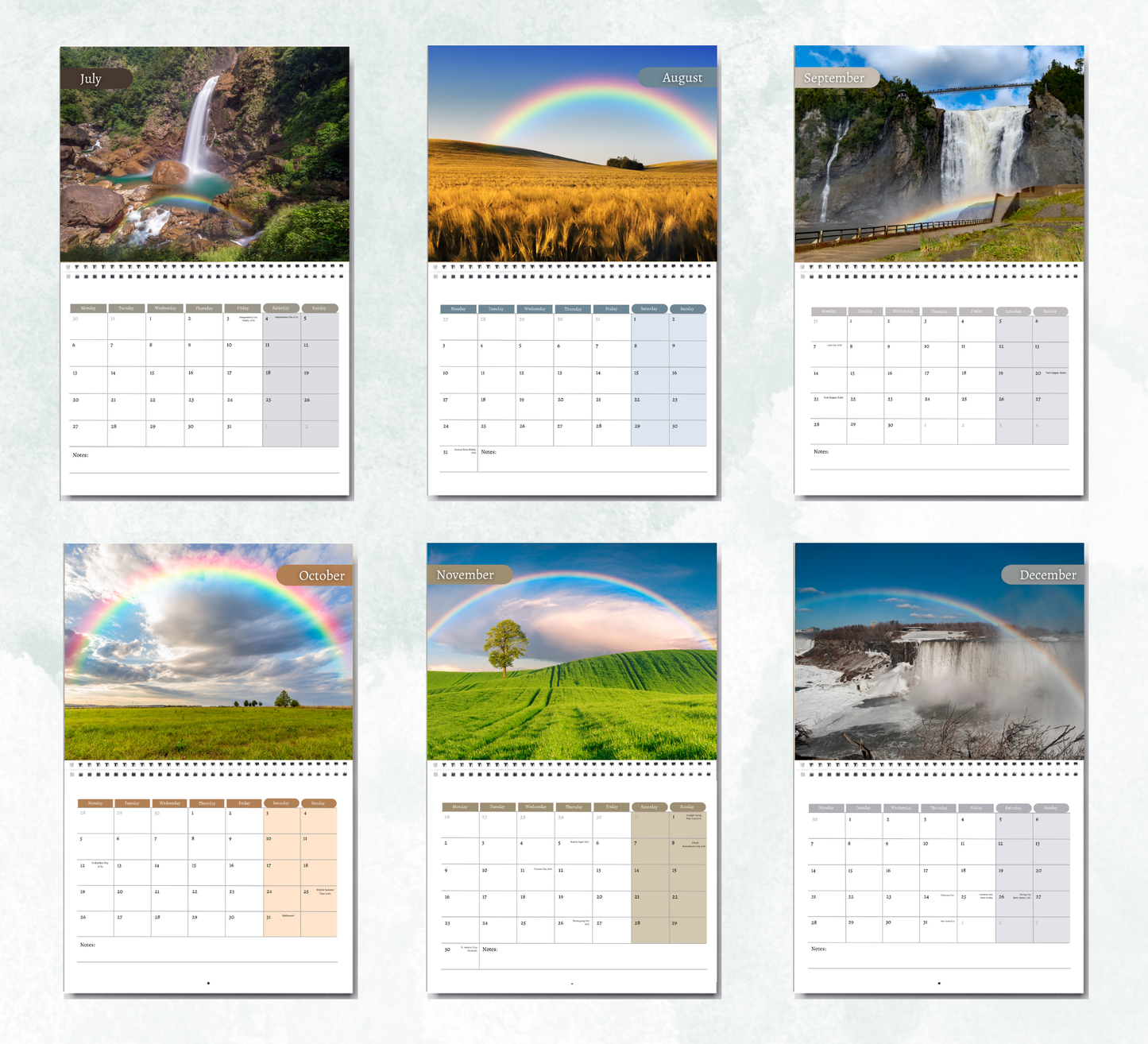Rainbows Calendar 2026