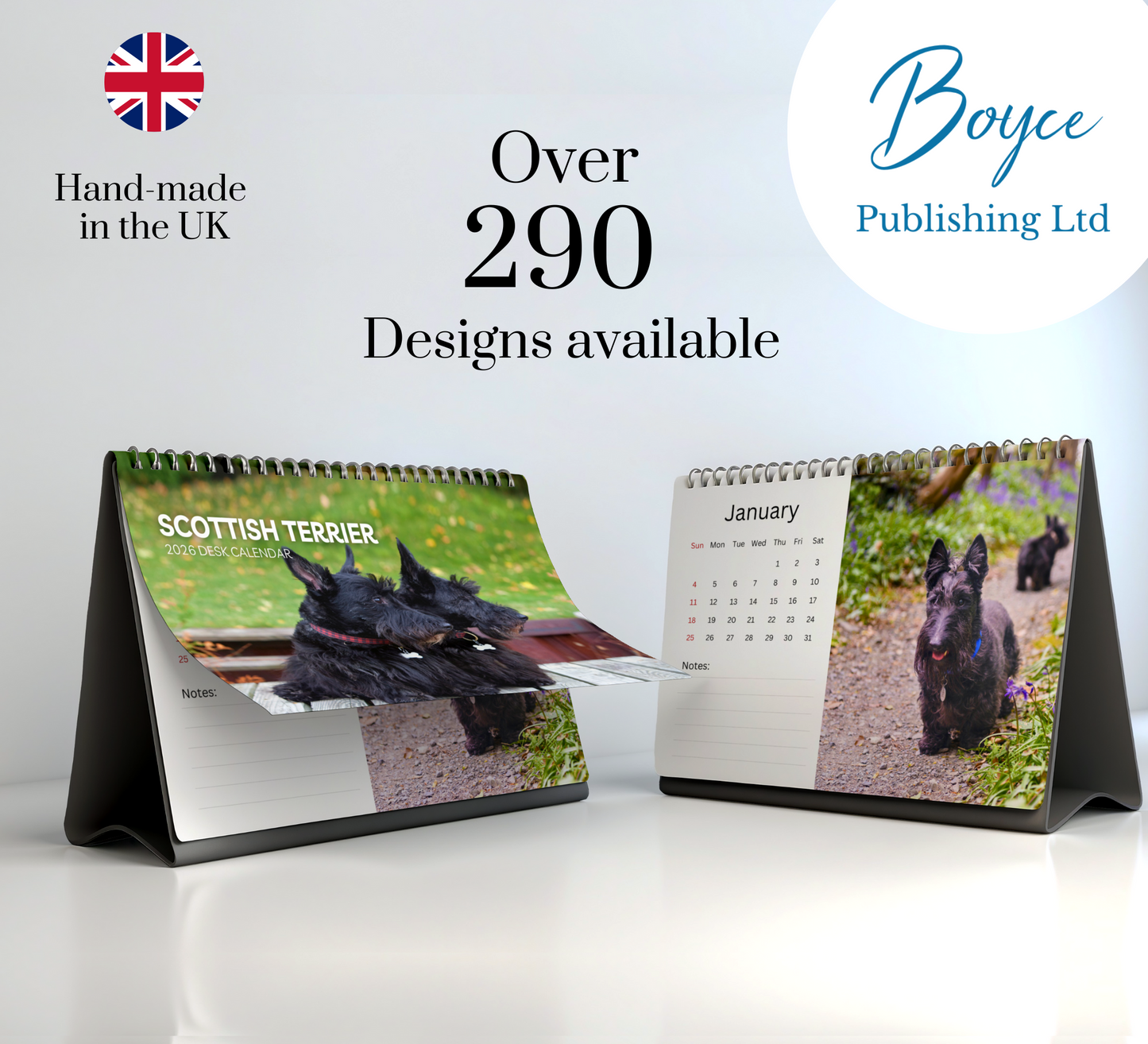 Scottish Terrier Desk Calendar 2026-2027