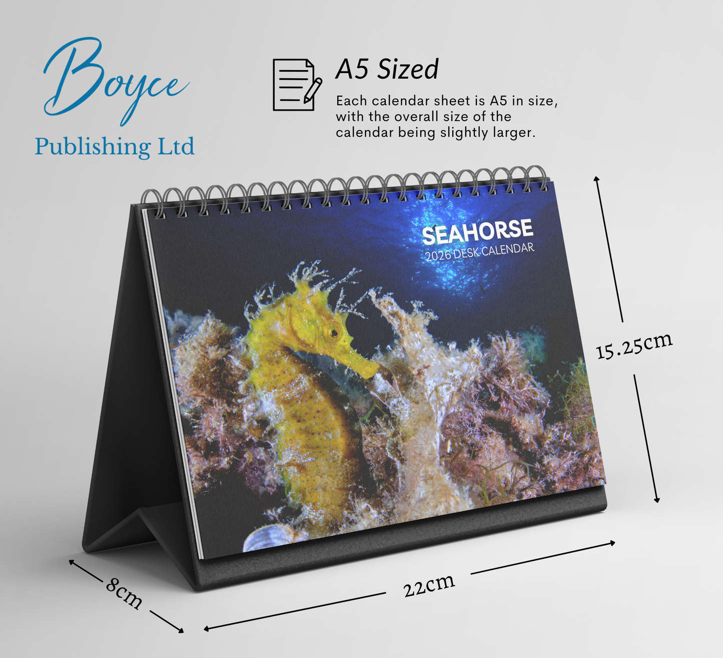 Seahorse Desk Calendar 2026-2027