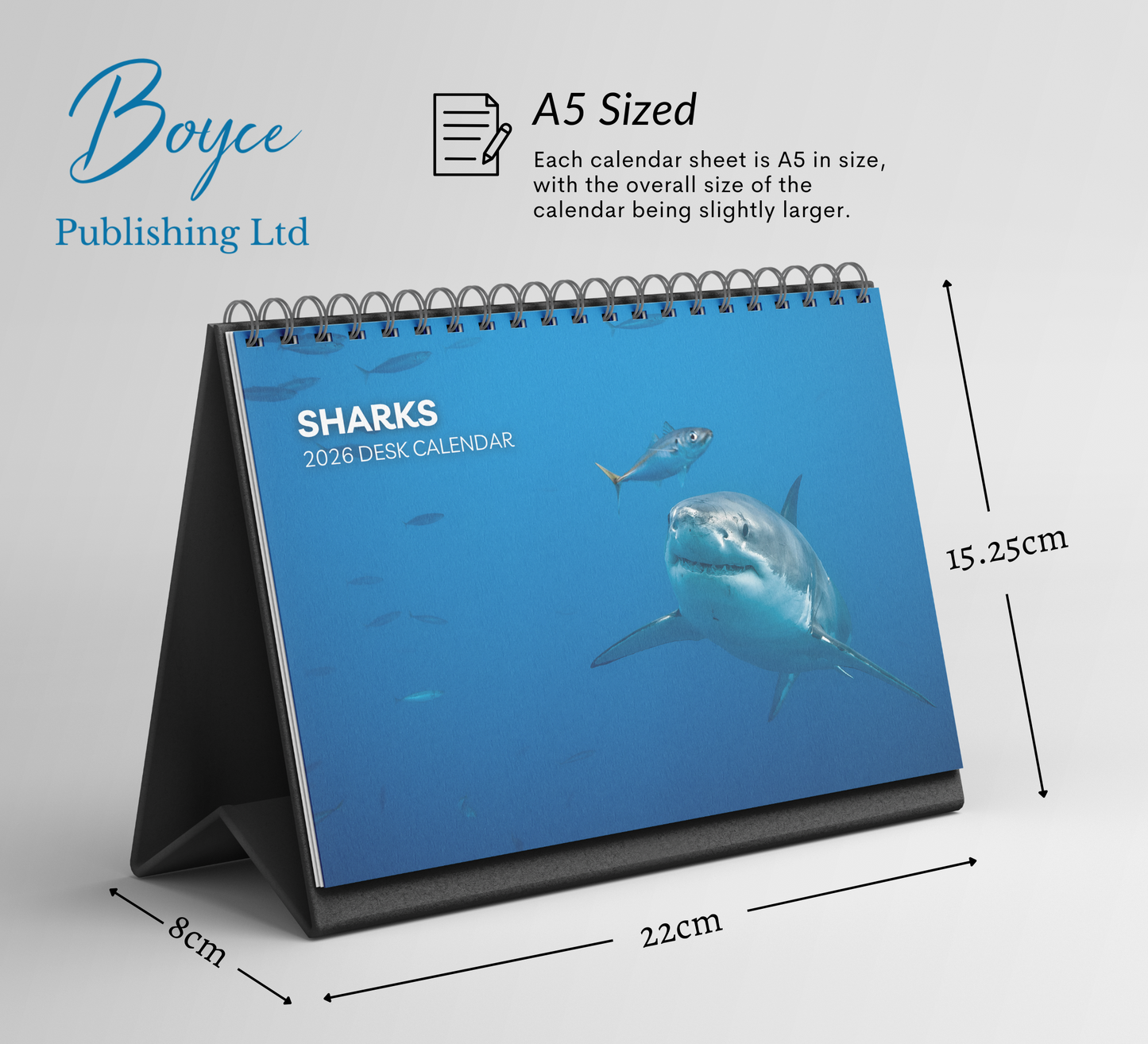 Shark Desk Calendar 2026-2027