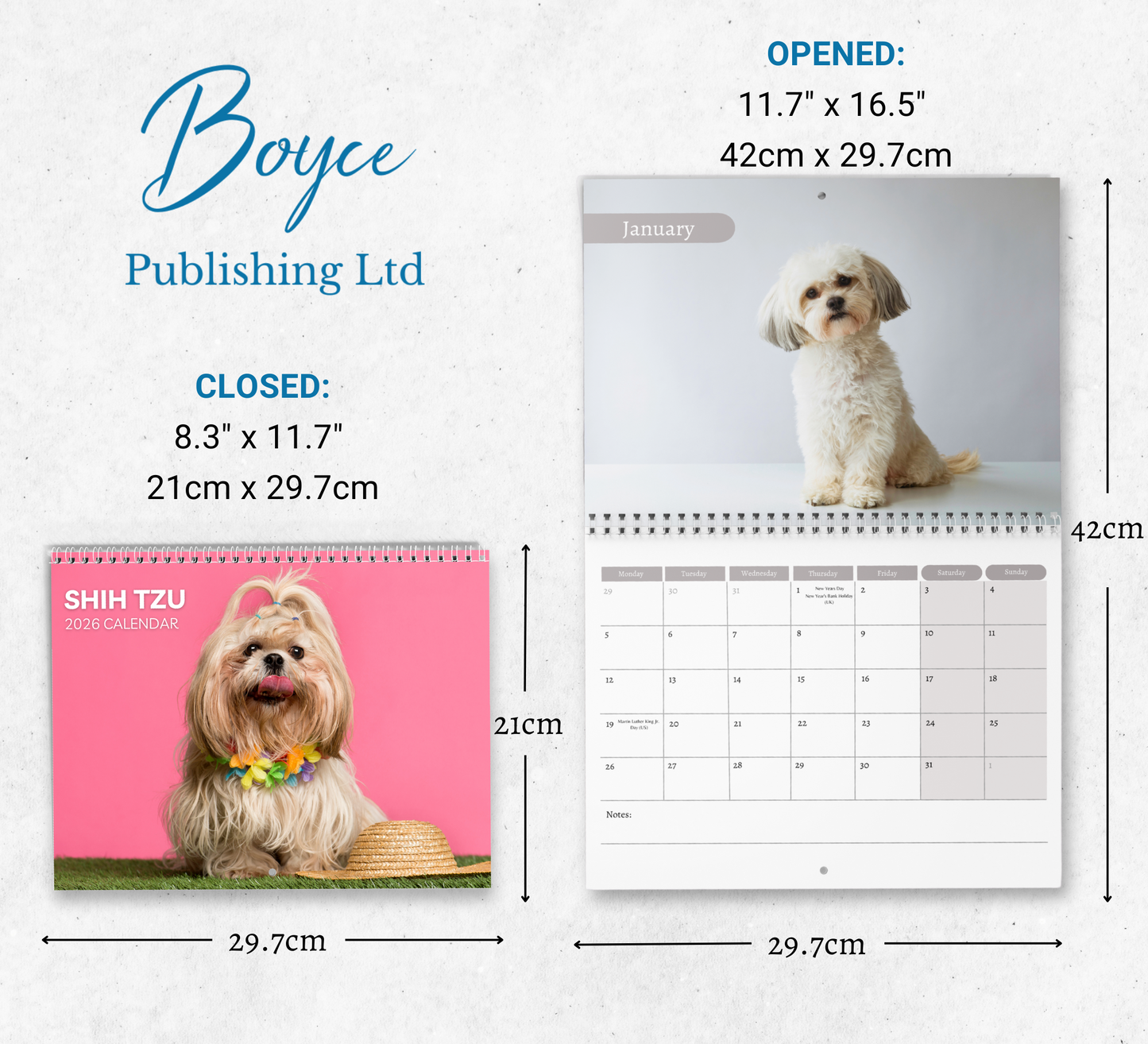 Shih Tzu Calendar 2026
