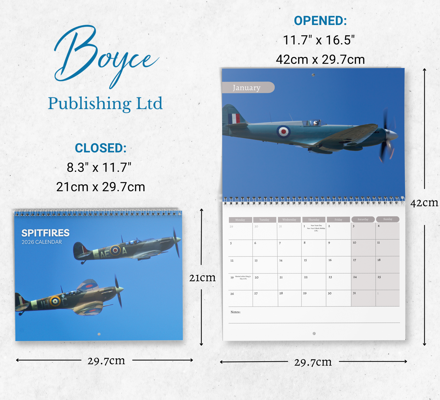 Spitfires Calendar 2026