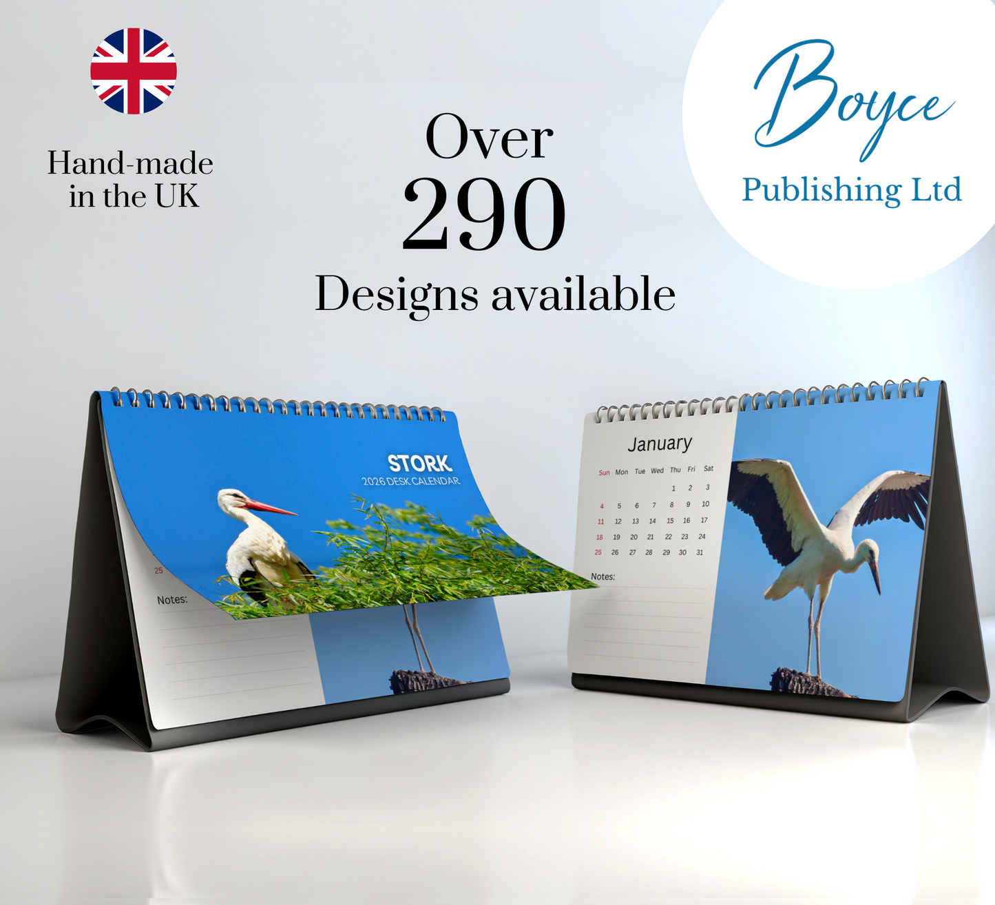 Stork Desk Calendar 2026-2027