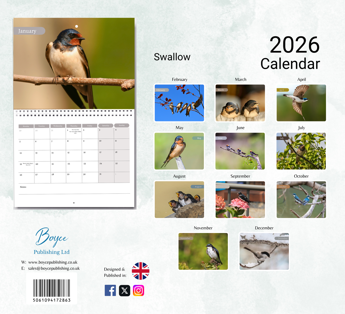 Swallow Calendar 2026