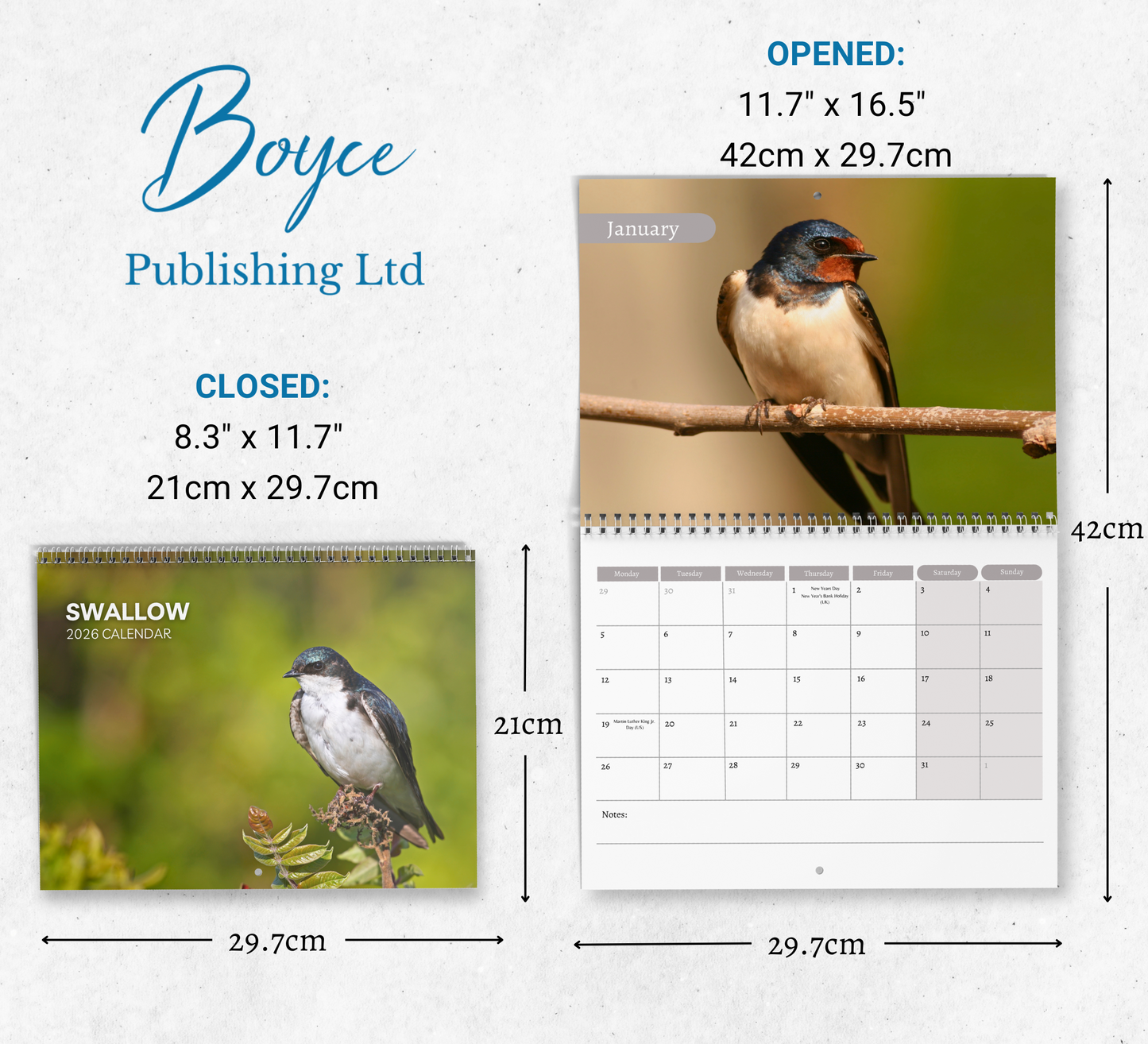 Swallow Calendar 2026