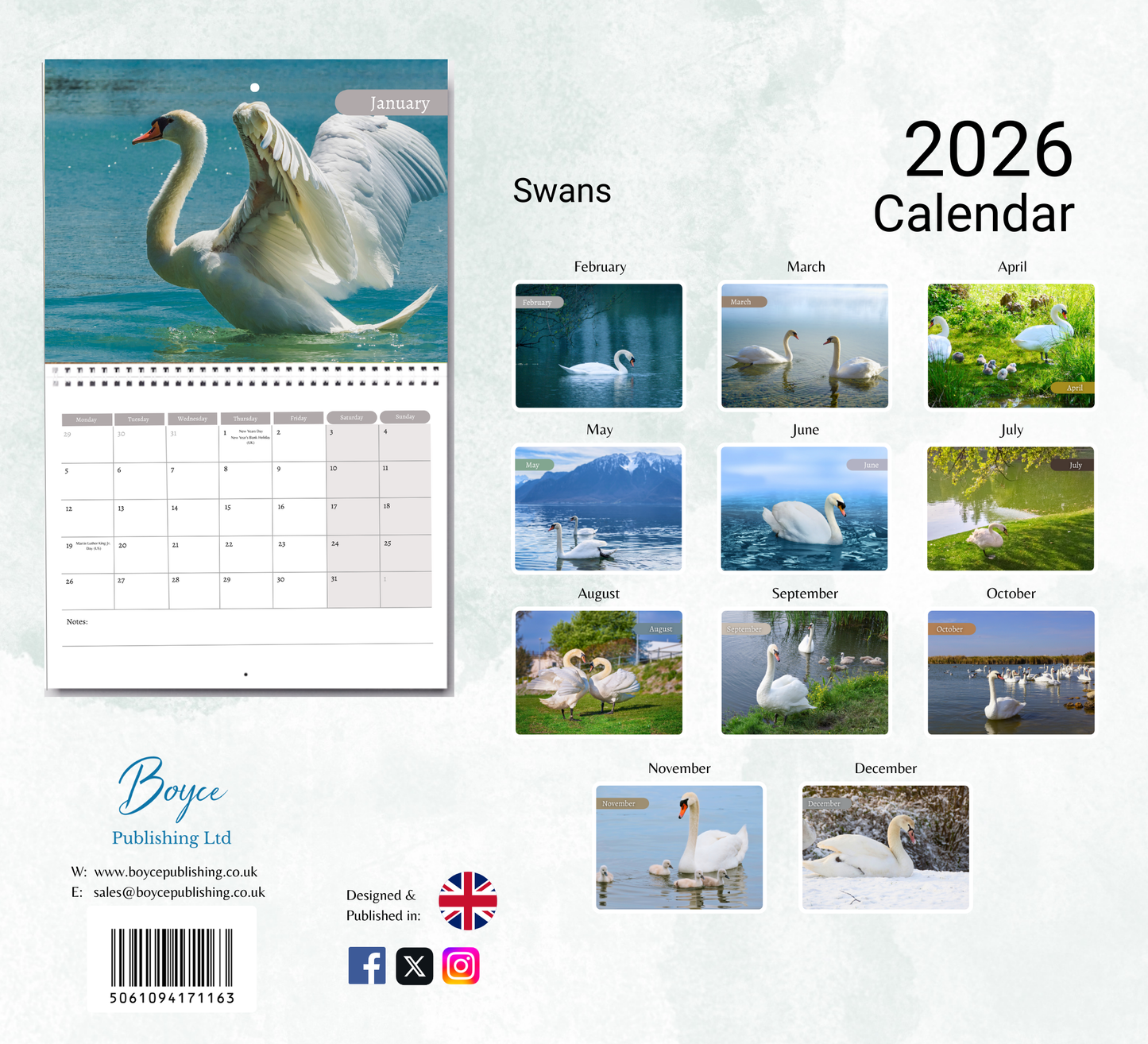 Swan Calendar 2026
