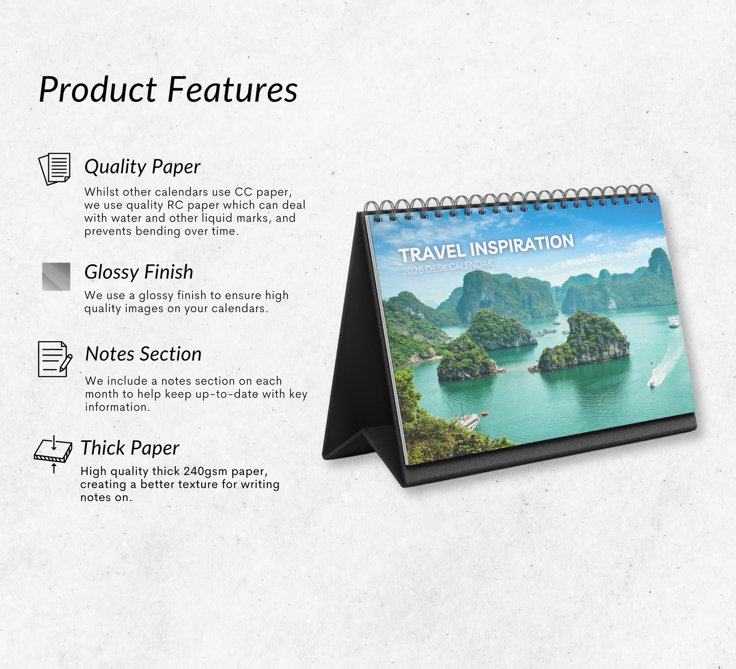 Travel Inspiration Desk Calendar 2026-2027