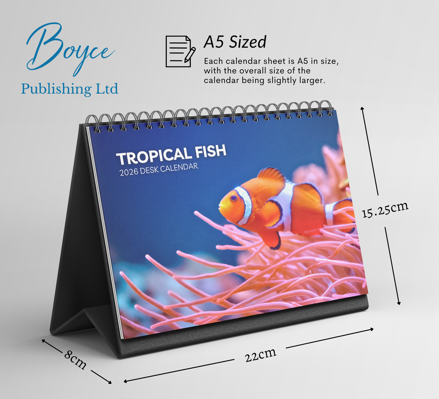 Tropical Fish Desk Calendar 2026-2027