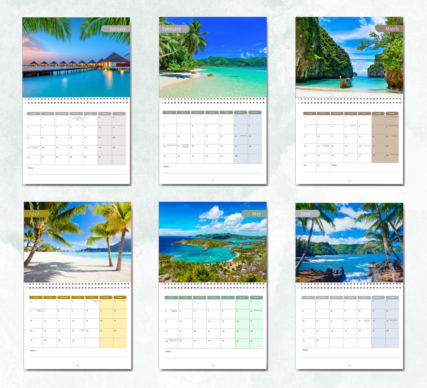 Tropical Islands Calendar 2026
