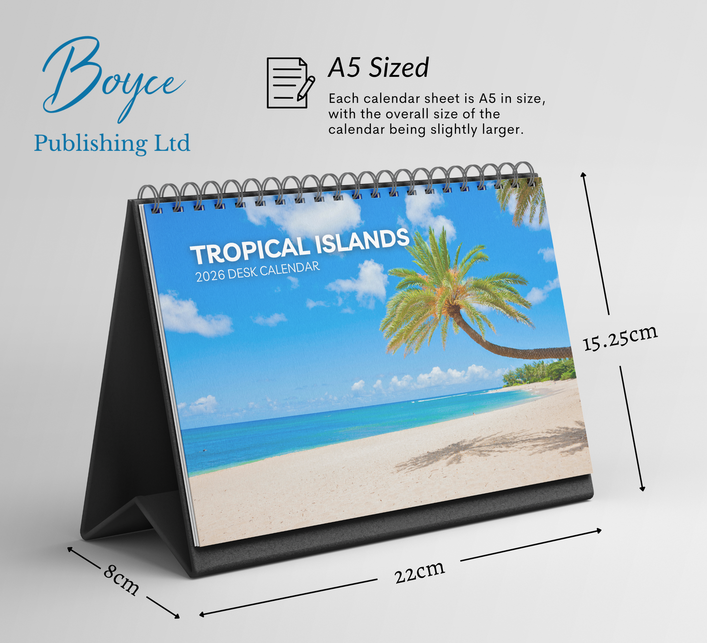 Tropical Islands Desk Calendar 2026-2027