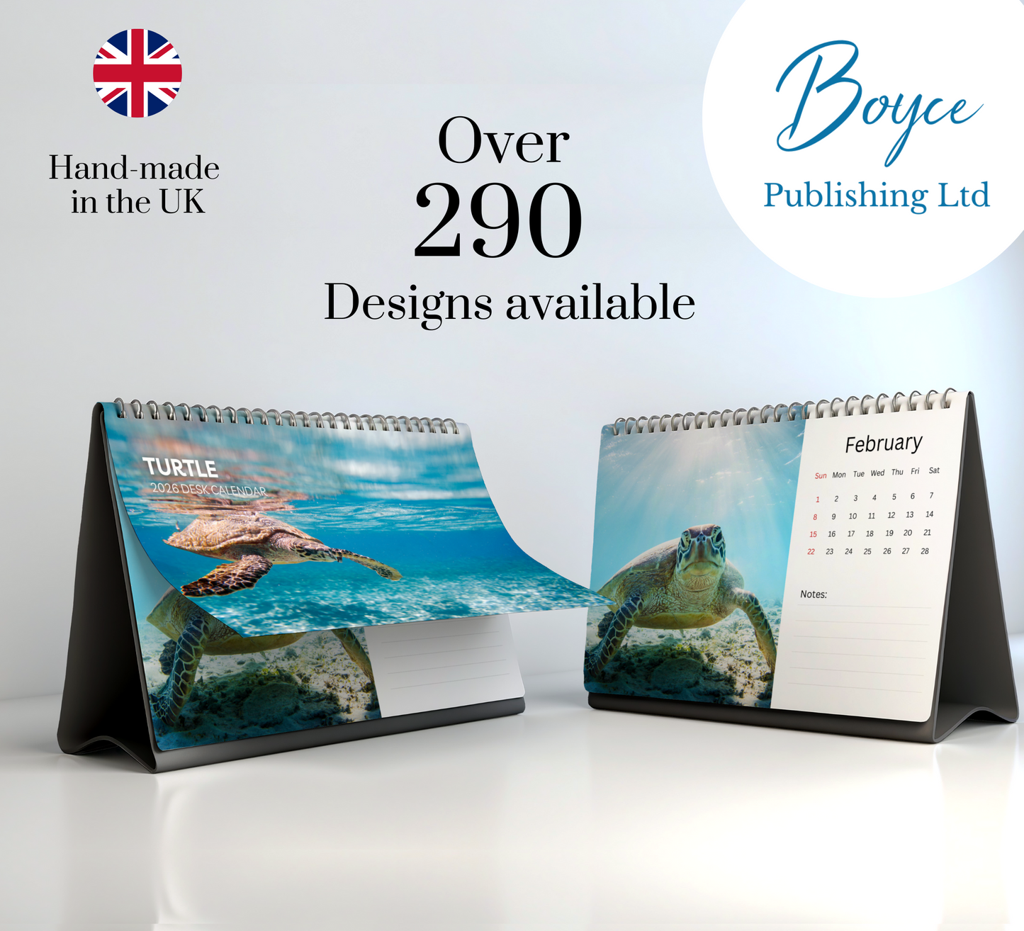 Turtle Desk Calendar 2026-2027