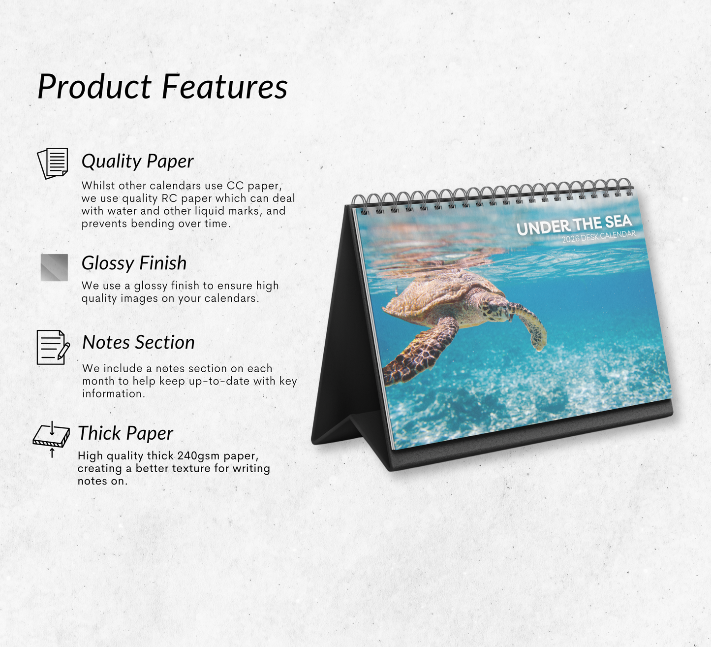 Under the Sea Desk Calendar 2026-2027