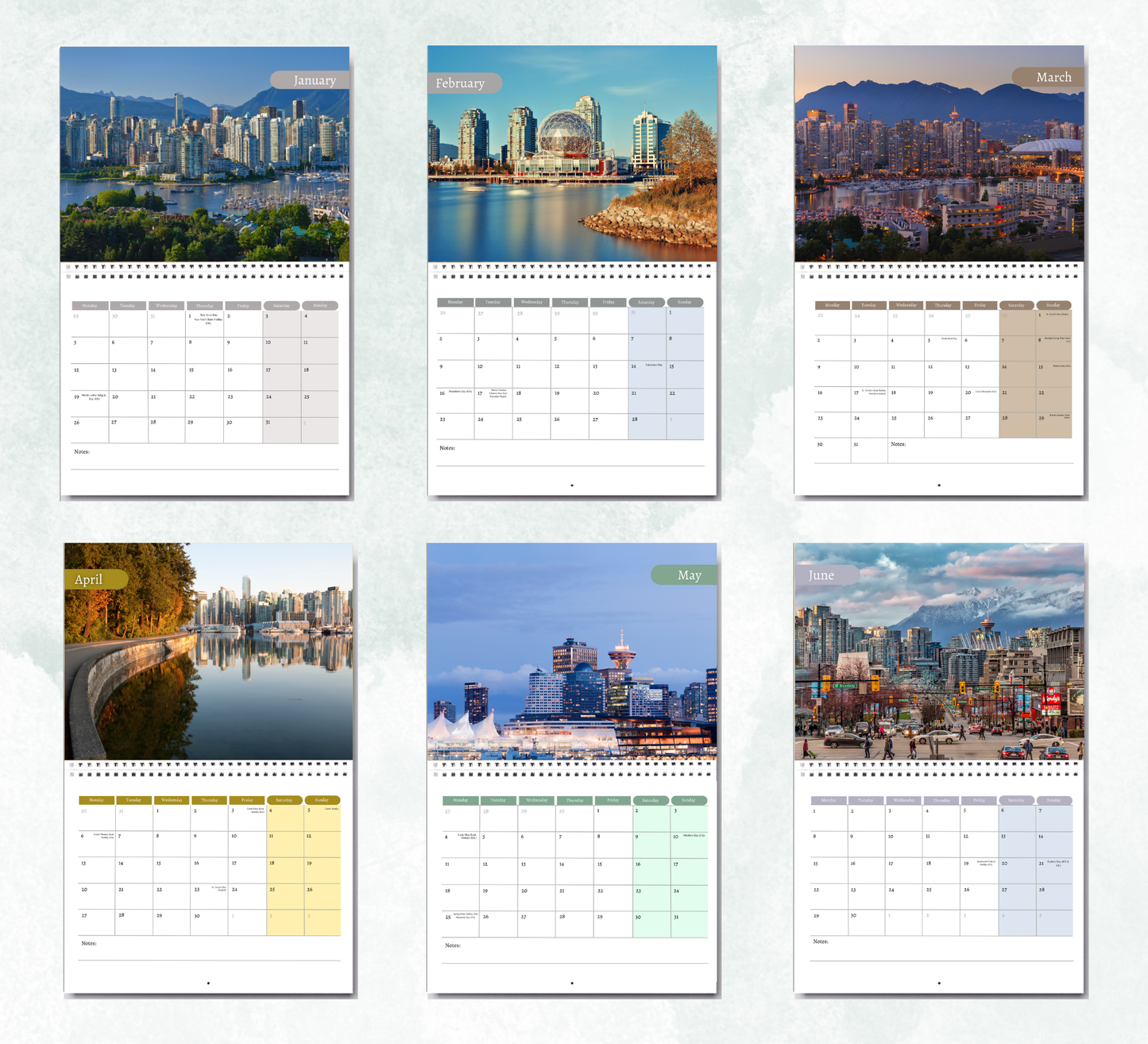 Vancouver Calendar 2026